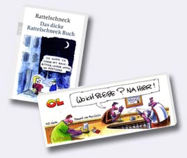 Coverabbildungen der Bücher von OL und Rattelschneck