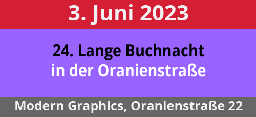 03.06.23: 24. Lange Buchnacht in der Oraniestraße