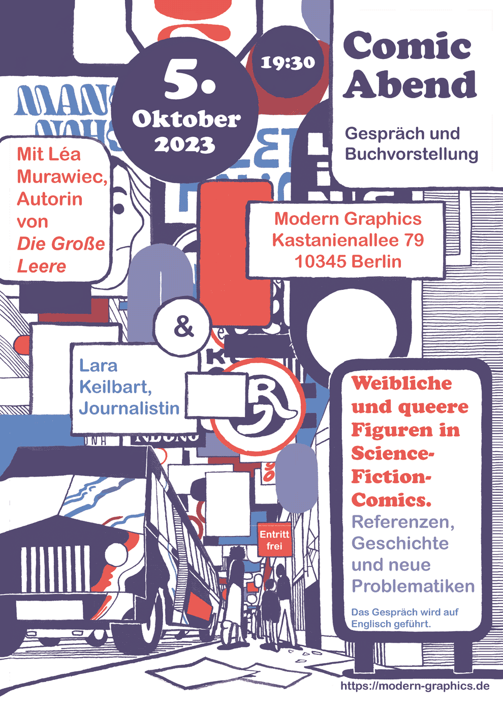 »Die große Leere«: Buchpräsentation und Gespräch mit Léa Murawiec, 05.10.23, 19:30 Uhr, Modern Graphics, Kastanienallee 79, 10435 Berlin