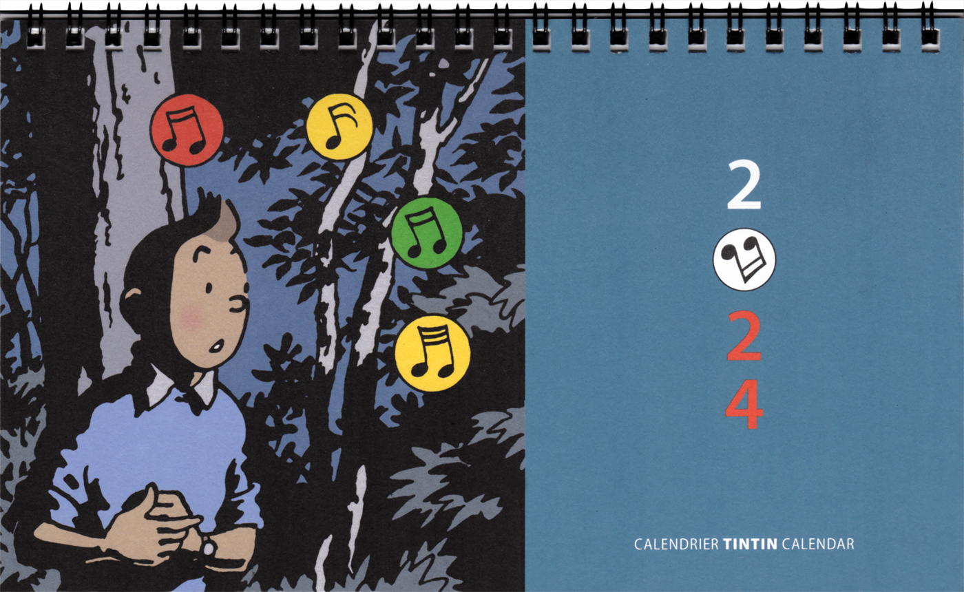 Tintin (Tim und Struppi) Tischkalender 2024, Tisch-/Abreiß-/Postkartenkalender